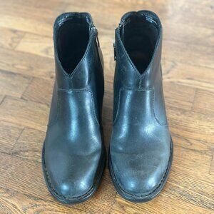 Born Black Leather Booties